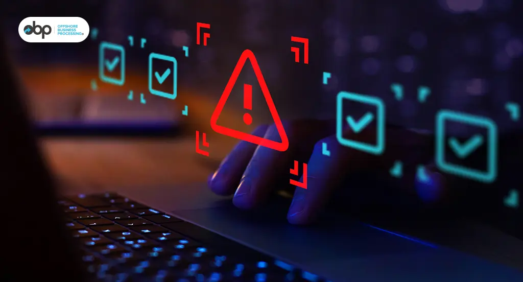 warning alert of error or compliance problem