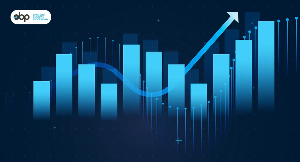 Performance growth chart representing operational improvement