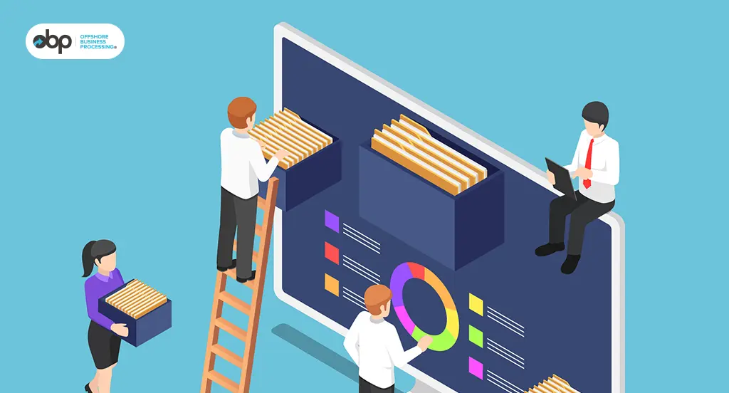 Offshore team managing documents and digital files collaboratively